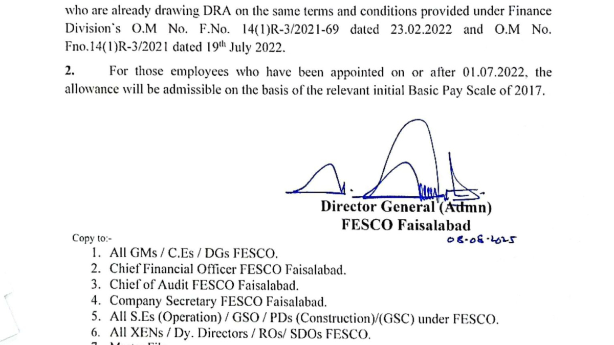 FESCO 30% Disparity Allowance
